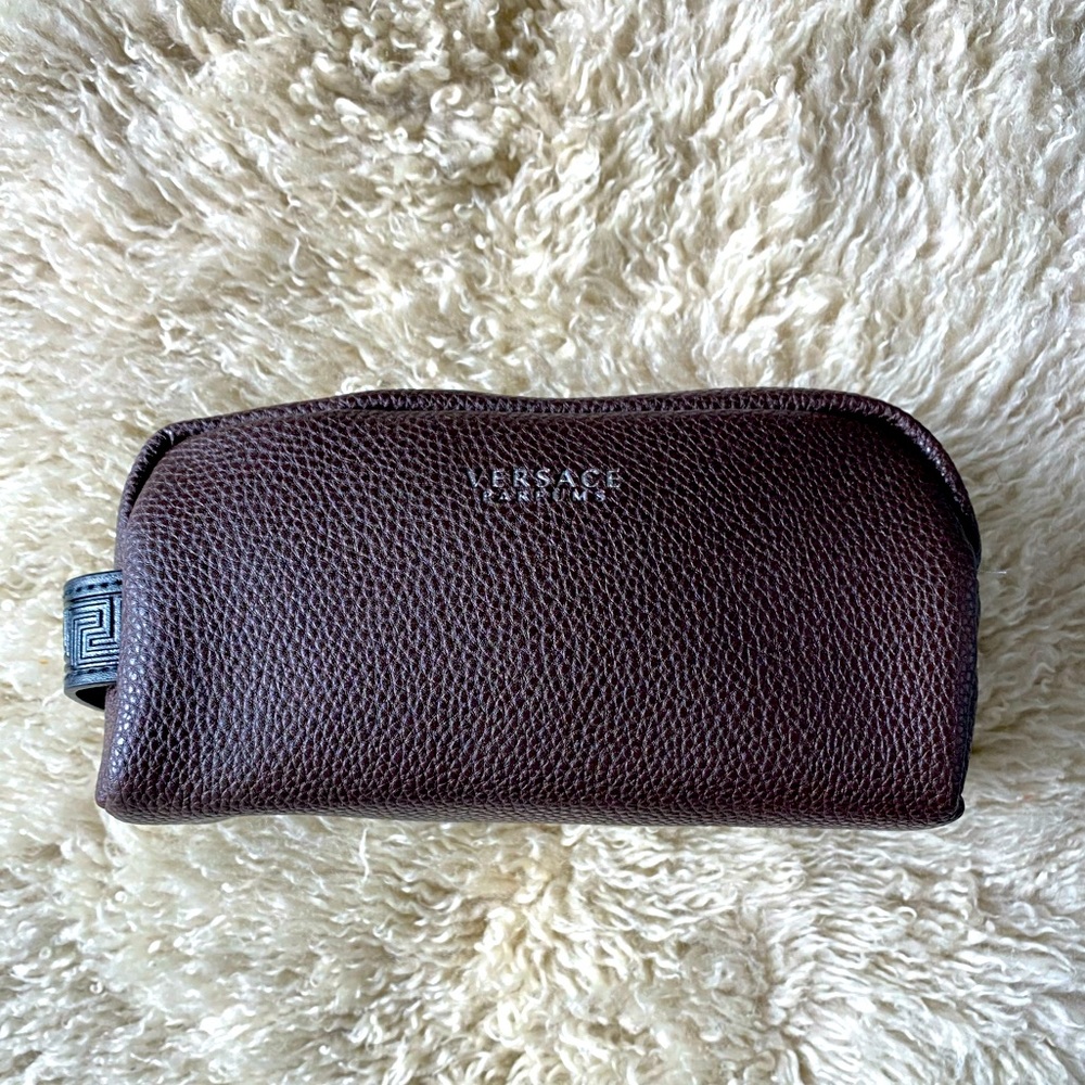 Versace inflight travel bag in burgundy